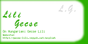 lili gecse business card